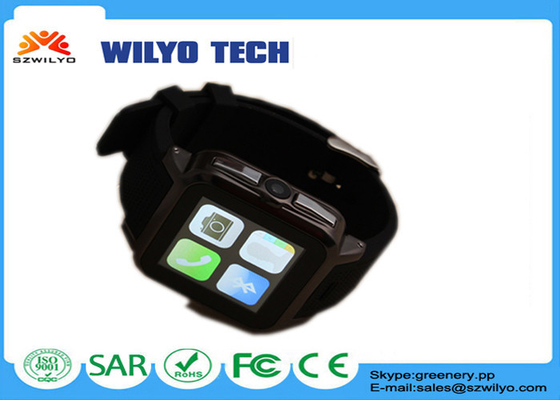 WB15 دستی مردانه دیجیتال ساعت، بلوتوث گوشی های هوشمند دیده بان سیاه جی اس ام صفحه نمایش 1.54 اینچ لمسی