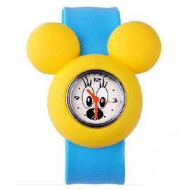 MICKEY ناز بچه پسر دختر لاستیک ضربه محکم و ناگهانی در کف دست زدن بند سیلیکون ساعت