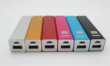 2600mAh شده فلزی قابل حمل USB بانک قدرت، قرمز صورتی سبز و نقره ای سیاه و سفید