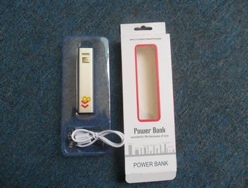 2600mAh شده فلزی قابل حمل USB بانک قدرت، قرمز صورتی سبز و نقره ای سیاه و سفید