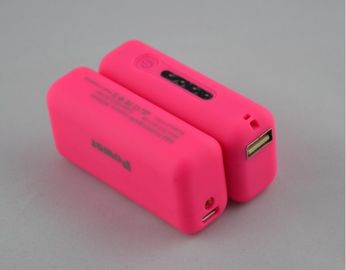 2600mAh شده USB قابل حمل قدرت بانک با LED نور، قرمز / صورتی / سبز