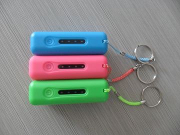 2600mAh شده USB قابل حمل قدرت بانک با LED نور، قرمز / صورتی / سبز