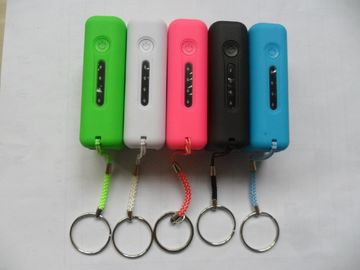 2600mAh شده USB قابل حمل قدرت بانک با LED نور، قرمز / صورتی / سبز