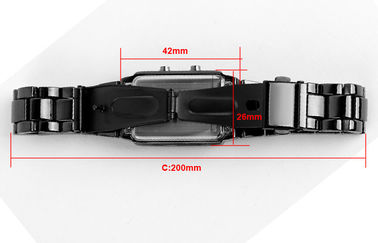 برای هر دو جنس 3D LED ساعت سفارشی سیاه آلیاژ دیجیتال مچی