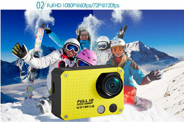60 متر ضد آب ورزشی اقدام دوربین 1080P 4GB ~ 32GB با کیفیت بالا 2.0 &quot;صفحه نمایش ال سی دی